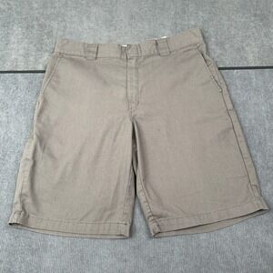 Dickies Flex Relaxed Fit Gray Work Shorts Mens Size 35 Flat Front Cell Pocket